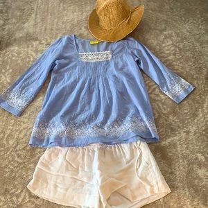 Roberta Roller Rabbit embroidered tunic top